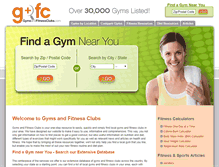 Tablet Screenshot of gymsandfitnessclubs.com